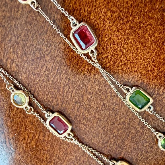 KATE SPADE Elegant Multi-Color Gemstone Necklace - Picture 3 of 6